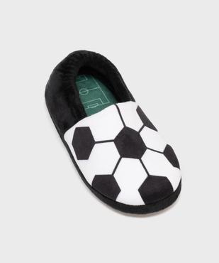 Chaussons en velours motif ballon de football garçon vue5 - GEMO 4G GARCON - GEMO