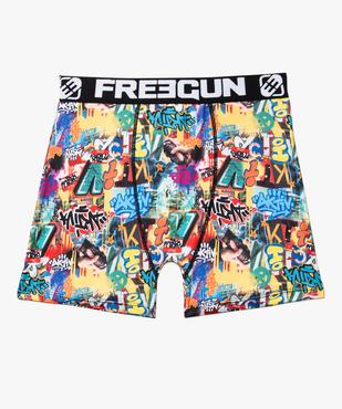 Boxer en microfibre à motifs graffitis homme - Freegun  vue1 - FREEGUN - GEMO