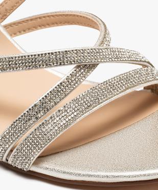 Sandales femme à talon fermé et fines brides strass vue13 - VALENTINA BALDA - GEMO