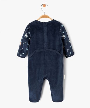 Pyjama dors-bien en velours bébé garçon - Petit Béguin vue4 - PETIT BEGUIN - GEMO
