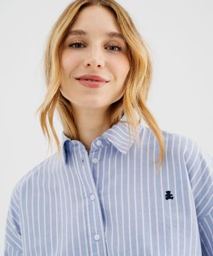 Chemise rayée en coton femme - LuluCastagnette vue2 - LULU CASTAGNETTE GEMO FOR GOOD - GEMO
