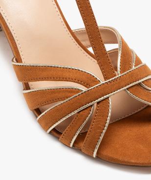Sandales femme à talon carré style Salomé en suédine vue7 - GEMO 4G FEMME - GEMO