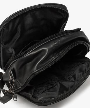 Pochette homme avec dessus cuir et bandoulière vue3 - GEMO (ACCESS) - GEMO