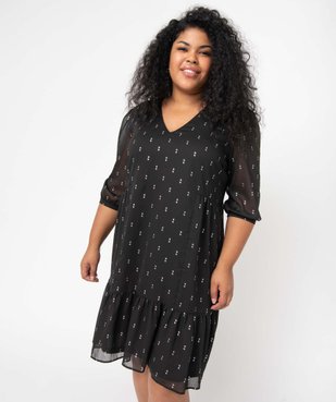 Robe femme grande taille à motifs scintillants vue1 - GEMO (G TAILLE) - GEMO
