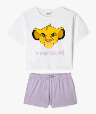Pyjashort imprimé Simba fille - Disney Le Roi Lion vue1 - ROI LION - GEMO