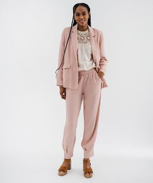 Veste blazer fluide en Tencel femme vue5 - GEMO 4G FEMME - GEMO