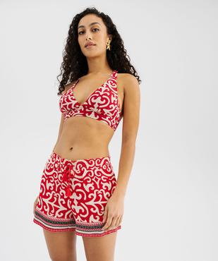 Short de plage à imprimé ethnique femme vue5 - GEMO 4G FEMME - GEMO
