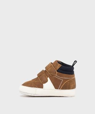 Chaussons de naissance look boots à scratch bébé - LuluCastagnette vue3 - LULU CASTAGNETTE GEMO FOR GOOD - GEMO