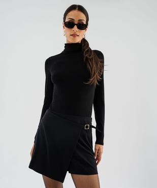 Jupe short coupe ample à boucle femme vue1 - GEMO(FEMME PAP) - GEMO