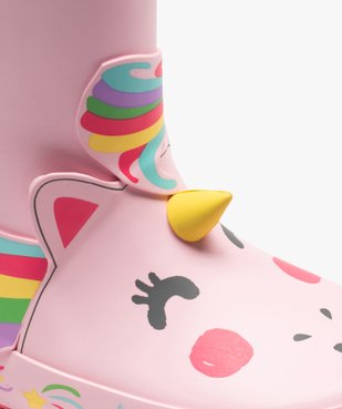 Bottes de pluie fille en caoutchouc fantaisie licorne vue7 - LOVELY WINGS - GEMO