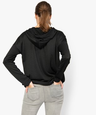 Sweat femme bimatière à capuche vue3 - FOLLOW ME - GEMO