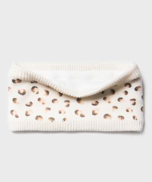 Echarpe tour de cou doublée polaire à motifs tachetés bébé fille vue1 - GEMO(BEBE DEBT) - GEMO