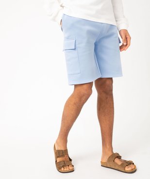 Bermuda en maille molletonnée coupe cargo homme vue1 - GEMO (HOMME) - GEMO