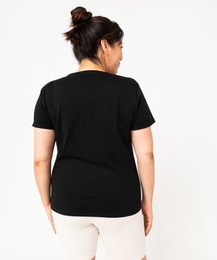 Tee-shirt à manches courtes avec message femme grande taille vue3 - GEMO 4G GT - GEMO