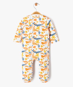 Pyjama ouverture devant zippée en molleton doux bébé vue4 - GEMO 4G BEBE - GEMO