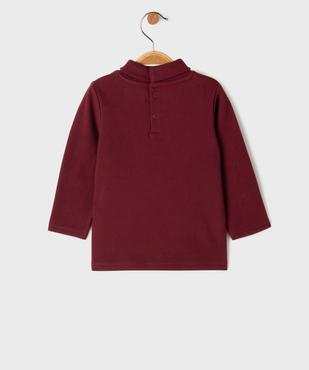 Tee-shirt manches longues à col roulé en matière chaude bébé garçon vue3 - GEMO 4G BEBE - GEMO