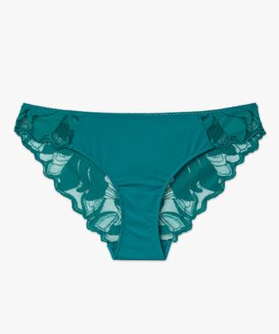 Culotte microfibre avec dos en dentelle femme vue4 - GEMO(HOMWR FEM) - GEMO
