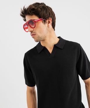 Polo à manches courtes en maille fantaisie homme vue2 - GEMO 4G HOMME - GEMO