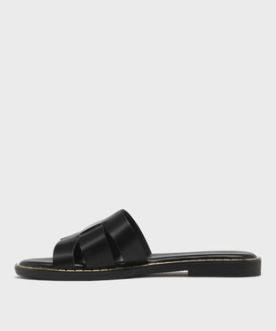 Mules femme plates dessus larges brides unies vue9 - FOLLOW ME - GEMO