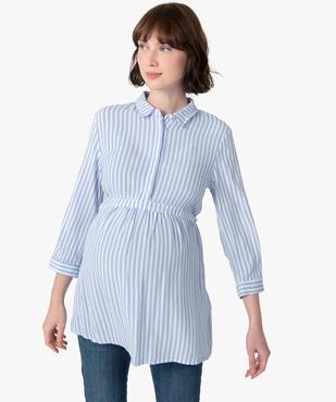 Blouse de grossesse fluide imprimée à manches 3/4 vue1 - GEMO(FEMME PAP) - GEMO