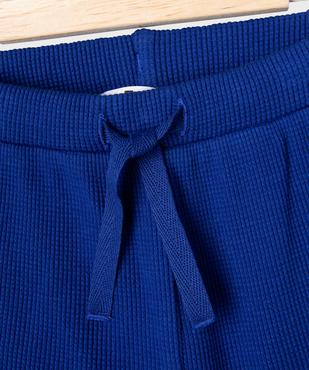 Short en maille gaufrée avec taille ajustable bébé fille vue2 - GEMO(BEBE DEBT) - GEMO