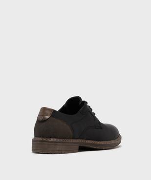 Derbies à lacets avec empiècements contrastants homme - Mario Baldano vue5 - MARIO BALDANO - GEMO