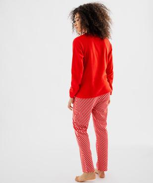 Pyjama de Noël femme vue4 - GEMO 4G FEMME - GEMO
