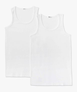 Débardeur homme à col rond en coton biologique (lot de 2) vue4 - GEMO 4G HOMME - GEMO