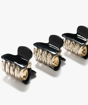 Pince à cheveux femme forme crabe bicolore (lot de 3) vue4 - GEMO (ACCESS) - GEMO
