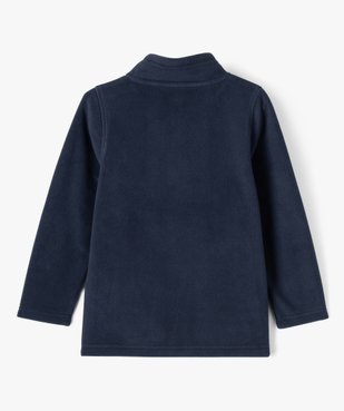 Sweat zippé à col montant en maille polaire garçon vue3 - GEMO (ENFANT) - GEMO