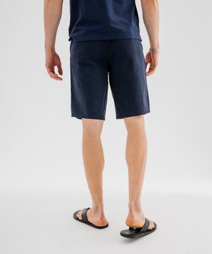 Bermuda chino coupe regular en coton stretch homme vue3 - GEMO 4G HOMME - GEMO
