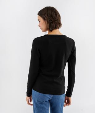 Tee-shirt pyjama manches longues femme vue3 - GEMO(HOMWR FEM) - GEMO