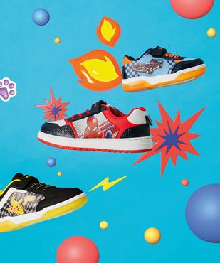 Baskets à scratch à tige basse imprimée garçon - Hotwheels vue7 - HOT WHEELS - GEMO