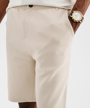 Bermuda en maille piquée homme vue2 - GEMO (HOMME) - GEMO
