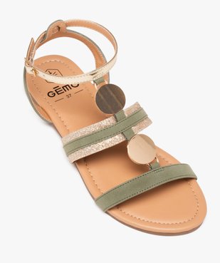 Sandales femme casual à brides fantaisie et ronds métallisés vue6 - VALENTINA BALDA - GEMO
