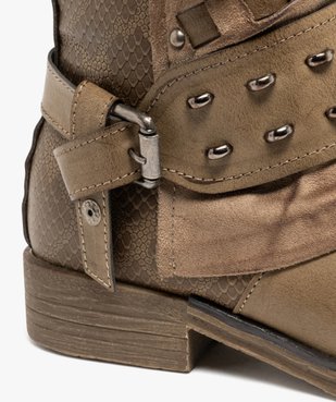 Boots femme esprit western vue6 - GEMO (CASUAL) - GEMO