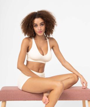 Brassière de sport femme avec bretelles croisées dans le dos vue1 - GEMO(HOMWR FEM) - GEMO