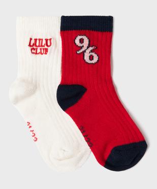 Chaussettes tige haute côtelée bébé garçon - LuluCastagnette (lot de 2) vue1 - LULUCASTAGNETTE - GEMO