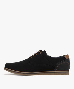 Derbies en toile texturée et détails contrastants homme  vue4 - MARIO BALDANO - GEMO