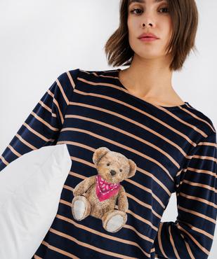 Pyjama 2 pièces femme - LuluCastagnette vue2 - LULU CASTAGNETTE G4G D - GEMO
