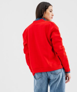 Sweat à boutons pression intérieur molletonné femme vue3 - GEMO(FEMME PAP) - GEMO