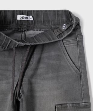 Pantalon cargo coupe slim résistant à l’usure garçon vue7 - GEMO (ENFANT) - GEMO