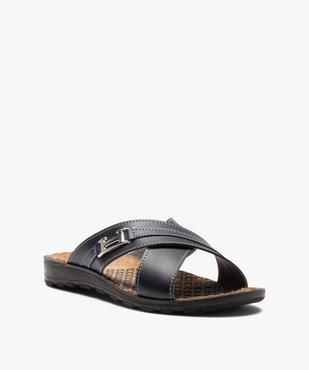 Mules homme confort à brides croisées vue2 - GEMO (CASUAL) - GEMO