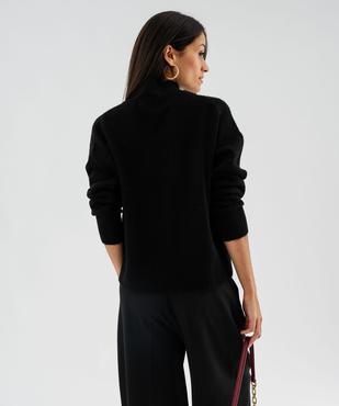 Pull col montant avec couture sur l’avant femme vue3 - GEMO(FEMME PAP) - GEMO