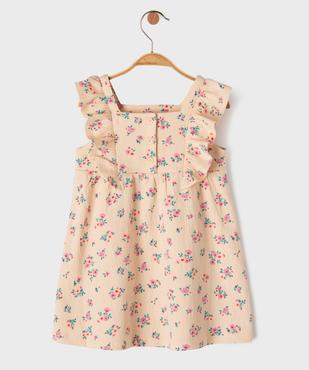 Robe sans manches à volant et motif fleuri bébé fille vue3 - GEMO 4G BEBE - GEMO