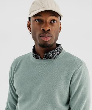 Pull en tricot perlé en coton homme vue2 - GEMO (HOMME) - GEMO