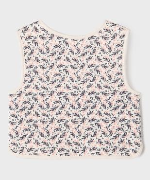 Gilet sans manches à motifs fleuris fille vue3 - GEMO (ENFANT) - GEMO