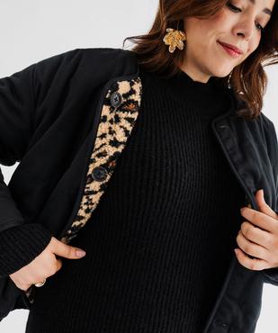 Veste courte réversible imprimée femme grande taille vue6 - GEMO 4G GT - GEMO