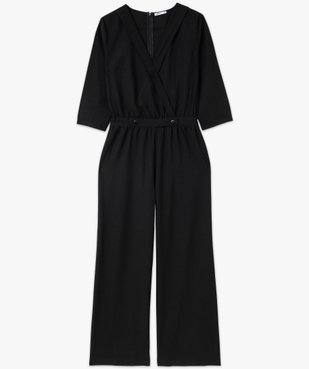Combinaison pantalon fluide à manches 3/4 et col cache-cœur femme vue4 - GEMO(FEMME PAP) - GEMO
