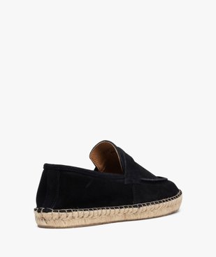 Mocassins homme unis semelle en corde tressée - Taneo vue4 - TANEO - GEMO